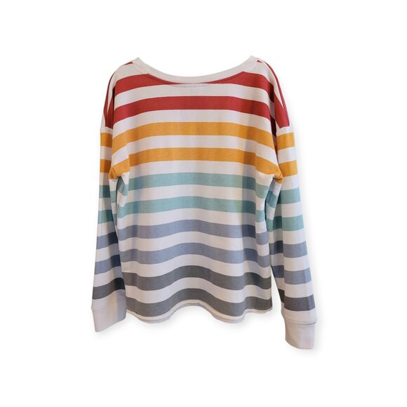 Doe Raw Edge Rainbow Heart Sweatshirt XL - Picture 3 of 7